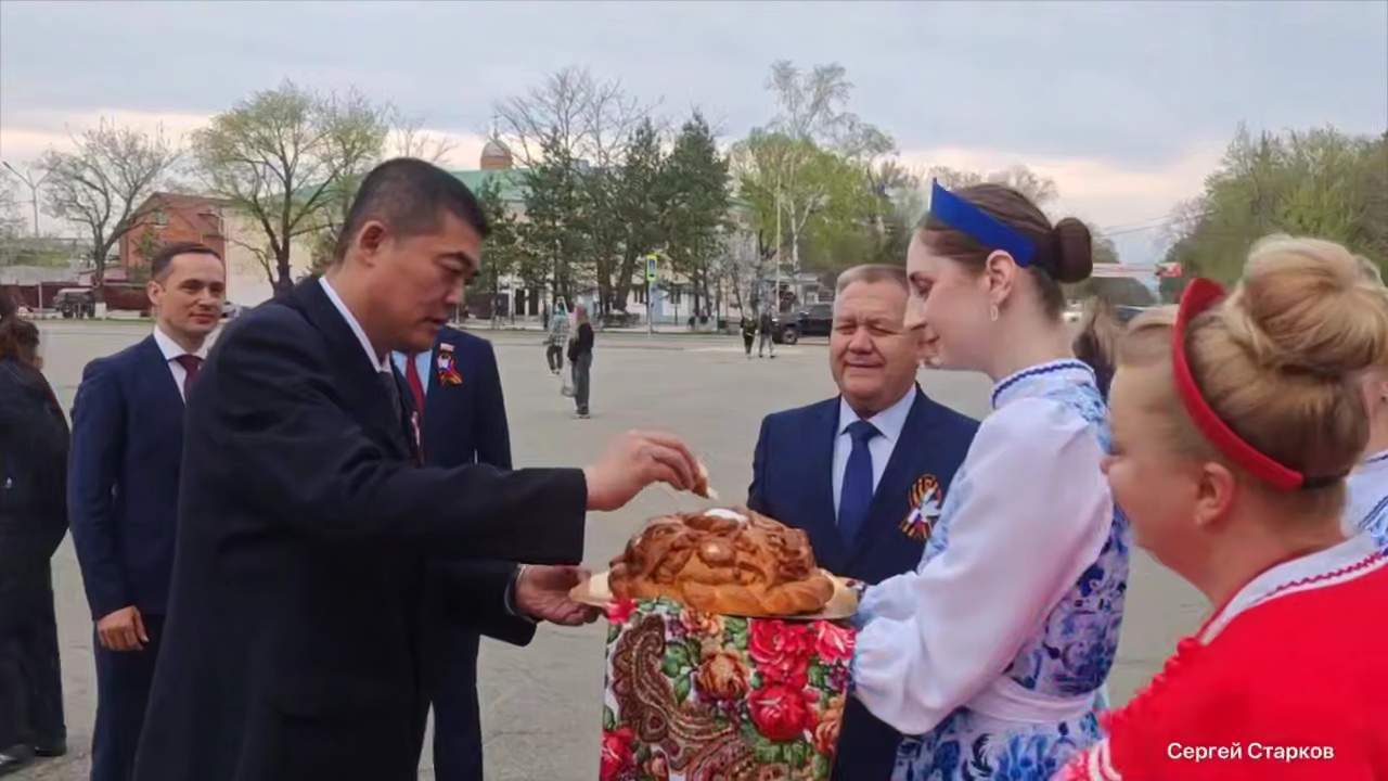 Китайские партнёры посетили Дальнереченск в преддверии Дня Победы 